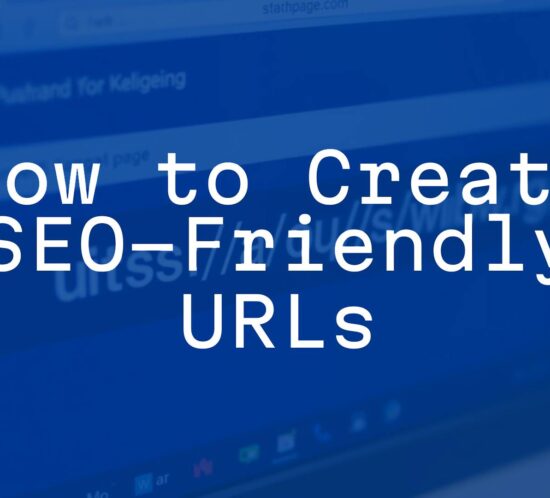 SEO-friendly URL structure on a computer screen, showing a clean, short URL with hyphens separating keywords, modern web design, digital marketing concept, realistic style.