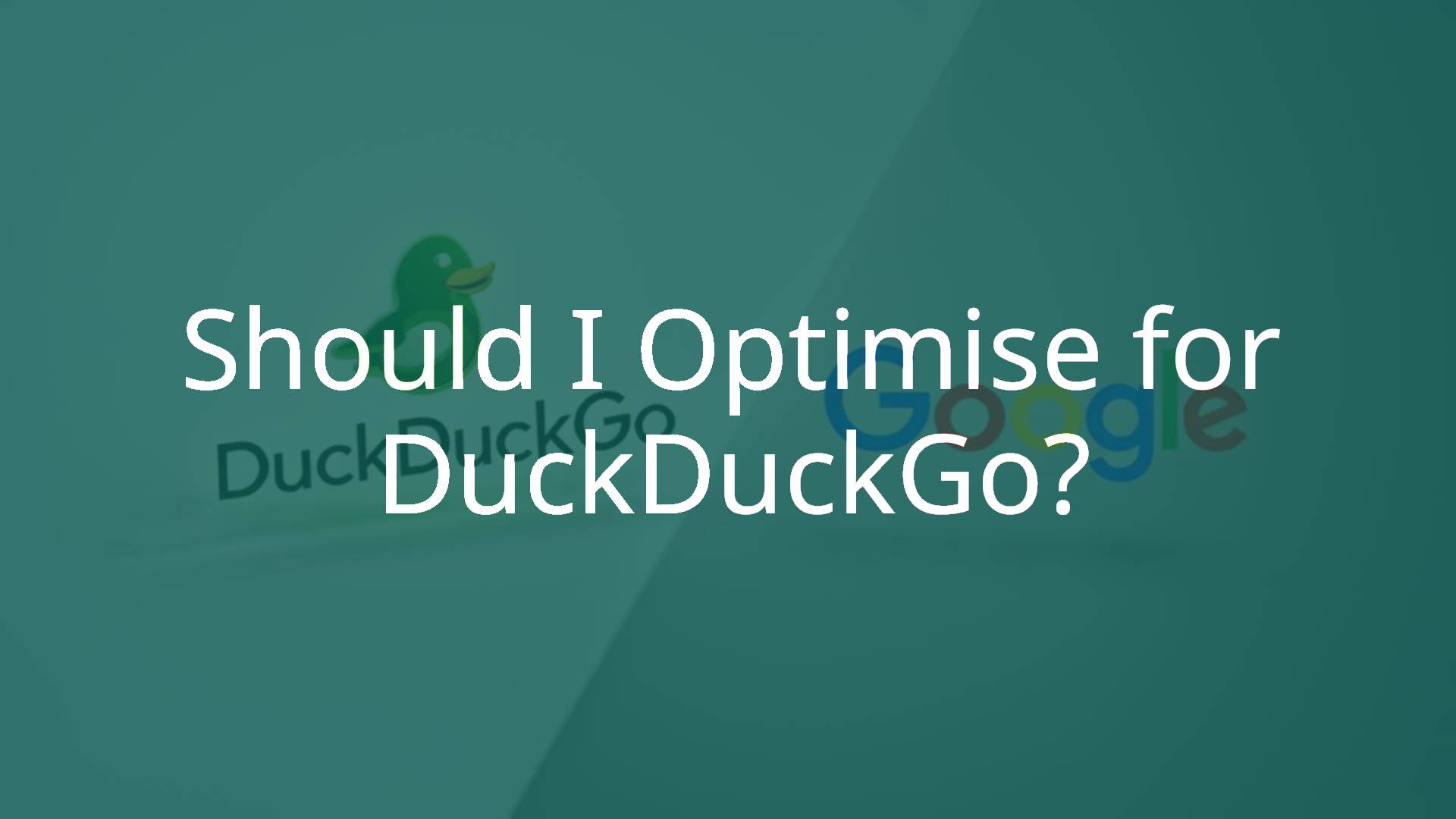 DuckDuckGo logo contrasted with Google logo, privacy theme, digital illustration, clean modern design.